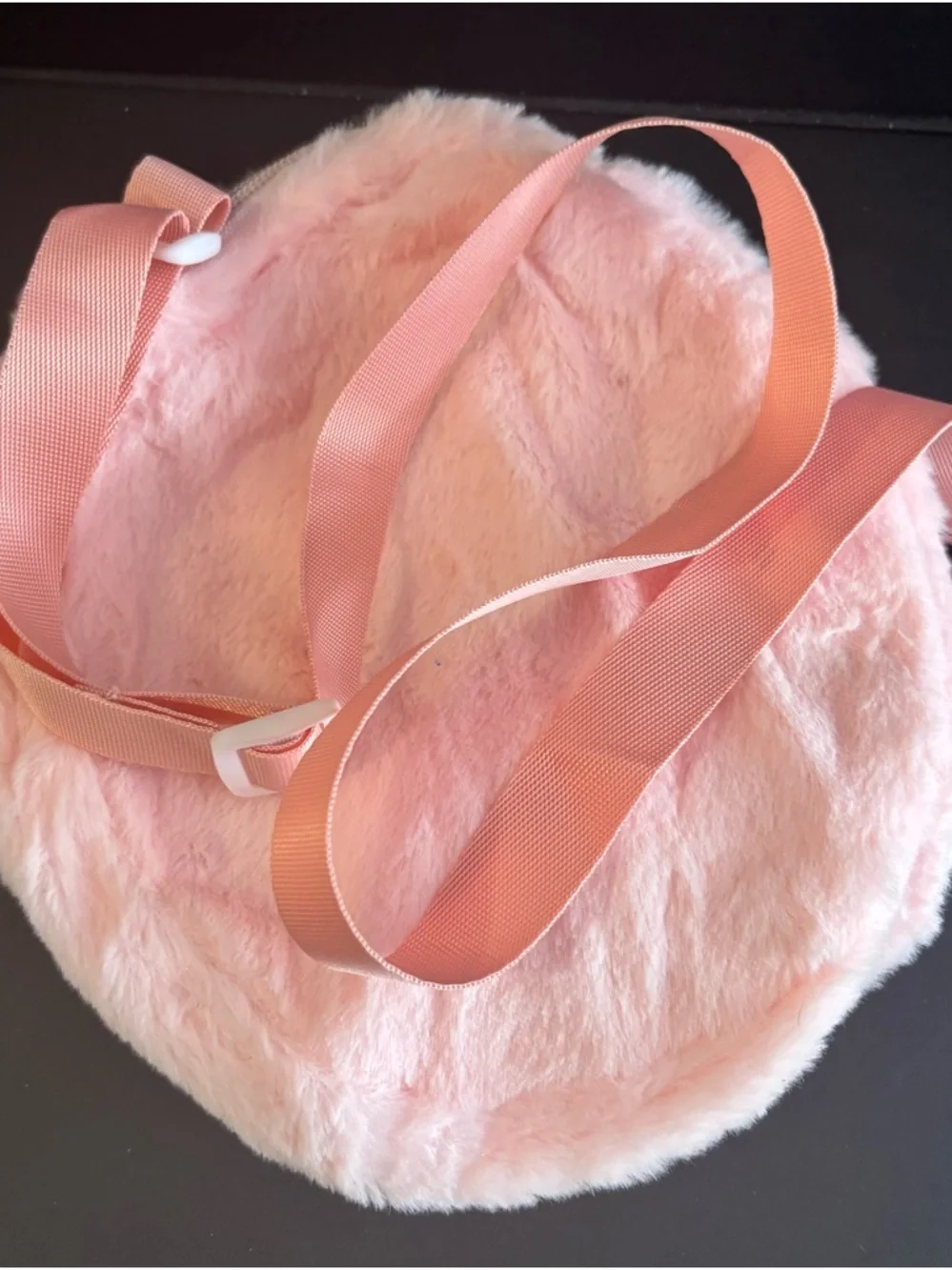 Plush Pink Character Crossbody Bag for Kids with Adjustable Strap